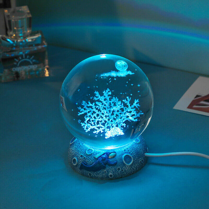 Kula Kryształowa Świata Podwodnego - Nocna Lampa