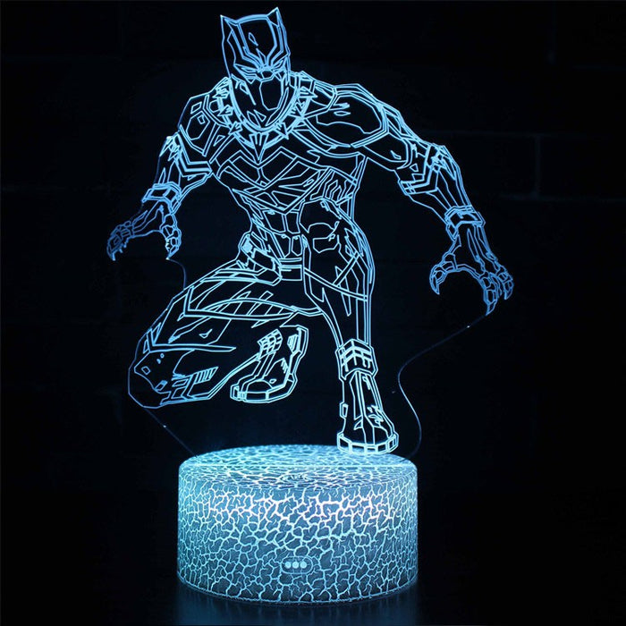 Lampa 3D Marvel Czarna Pantera w Trybie Stealth
