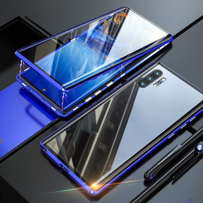 Magnetyczny szklany etui podwójne dla telefonu Samsung