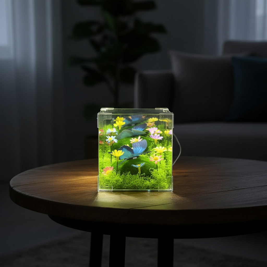 LED Sześcian Motyla Oświetlenie Nocne Dekoracja