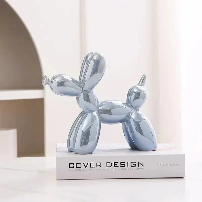 Ceramiczny błyszczący ornament w kształcie psa balonowego