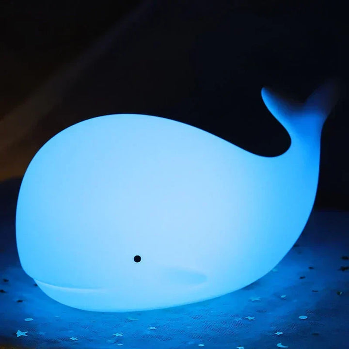 Urocza Lampa Nocna Waleń z Zmianą Koloru - GlowWhale