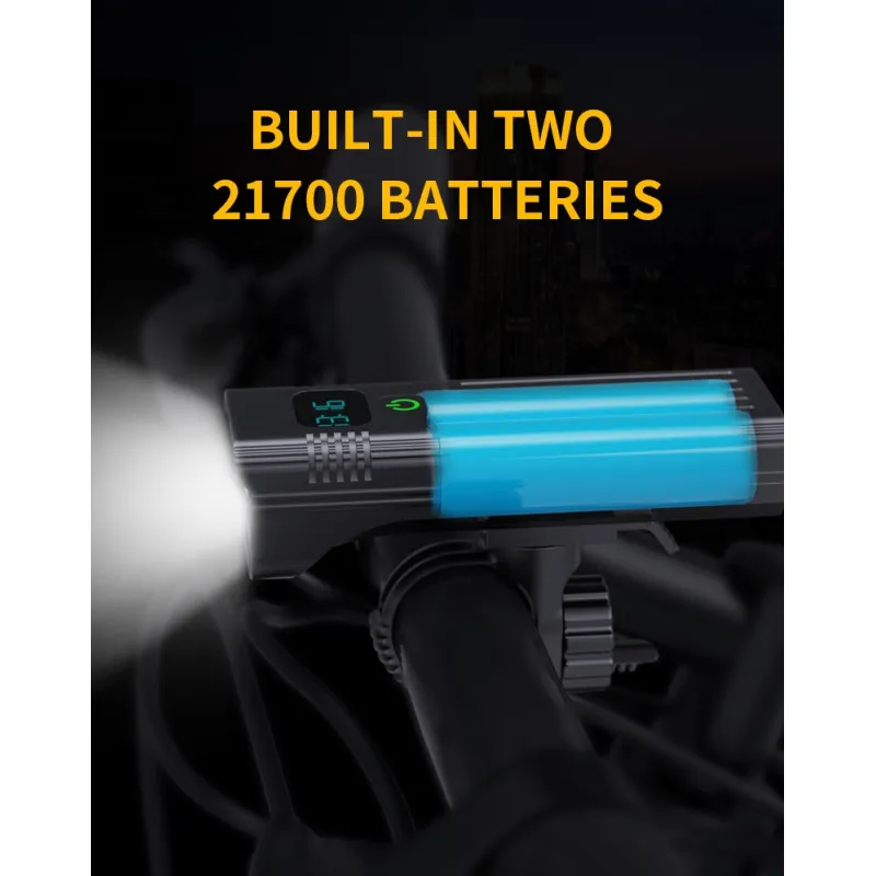 KrachtLight – Lampka rowerowa USB z wyświetlaczem cyfrowym i akumulatorem 10,000 mAh
