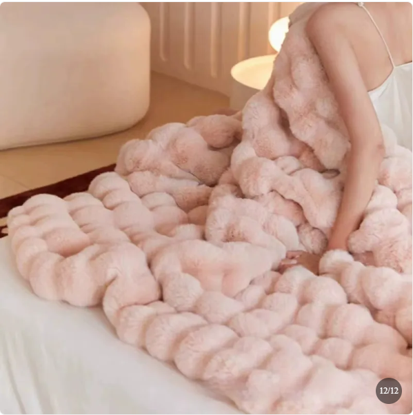 PlushCozy | Sztuczny futerko zimowy koc