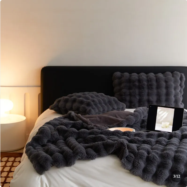 PlushCozy | Sztuczny futerko zimowy koc