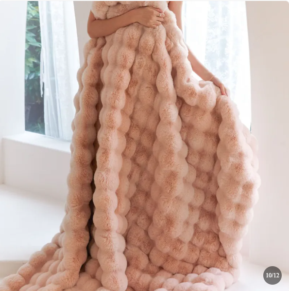 PlushCozy | Sztuczny futerko zimowy koc