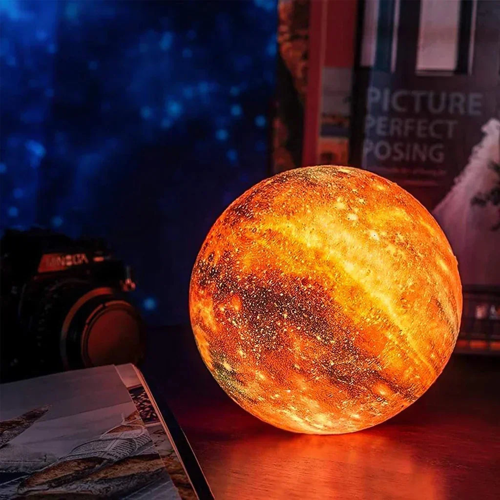Skandynawska Lampa Księżycowa | 16 kolorów | Z Pilotem - Niebo