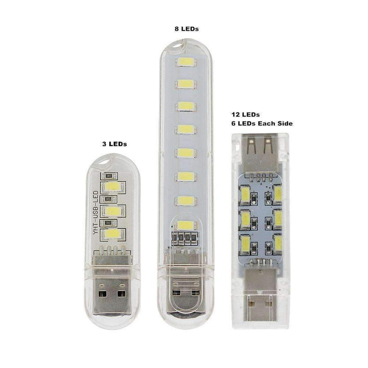 Mini USB LED Nocna Lampa - Zimna Biała Lampka