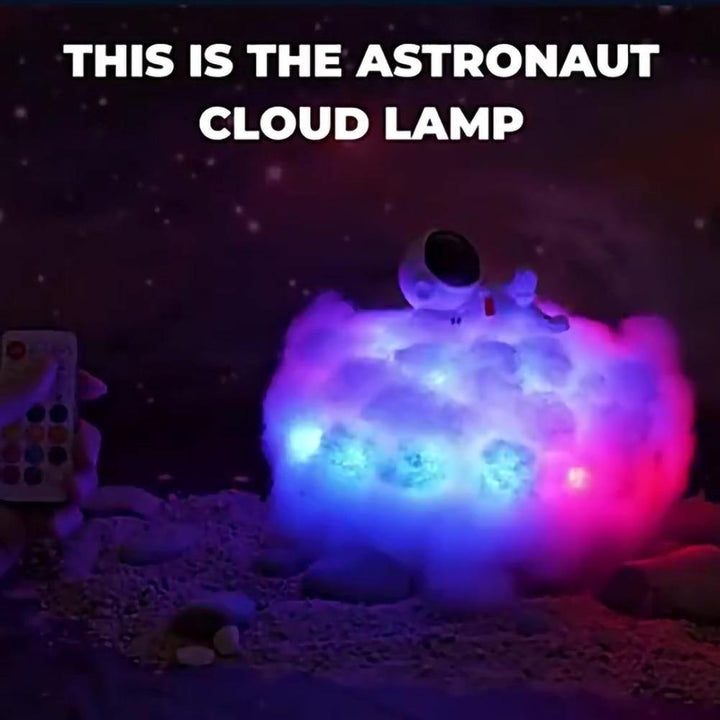 Astronauta kolorowe Chmury Nocna Lampa