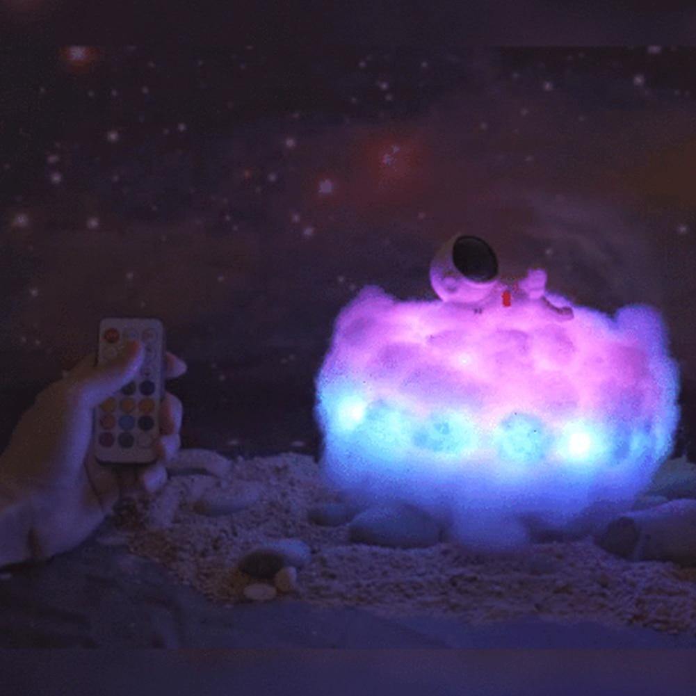 Astronauta kolorowe Chmury Nocna Lampa |