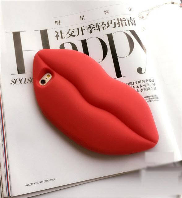3D Marilyn Monroe Duże Seksowne Czerwone Usta Etui na iPhone'a