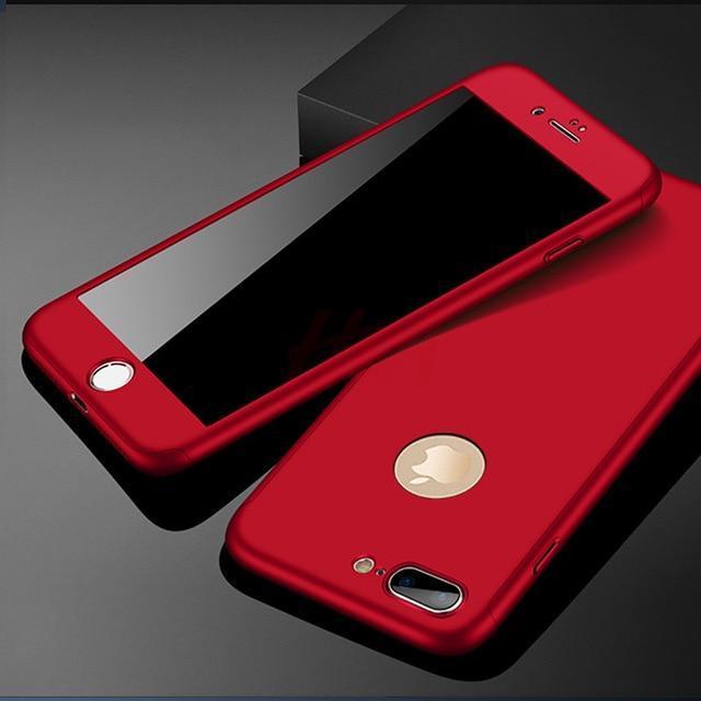 360 Pełna Ochrona Etui na Telefon dla iPhone z Przednią Szybką