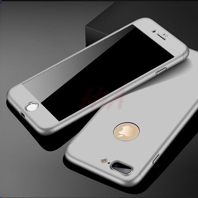 360 Pełna Ochrona Etui na Telefon dla iPhone z Przednią Szkłem