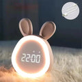 Zegar alarmowy dla dzieci w kształcie królika z LED-owym nocnym światłem - BunniGlow