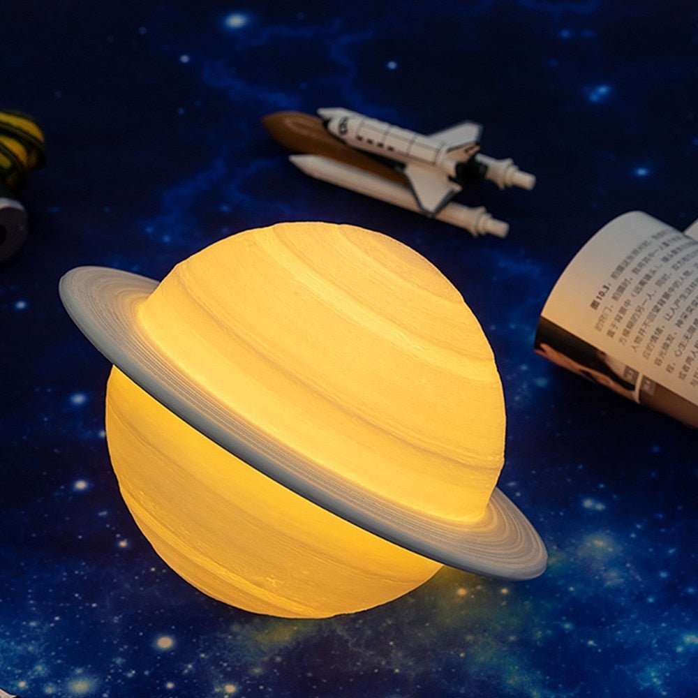 Lampa - SaturnGlow - Projekt planetarny - Regulowane oświetlenie