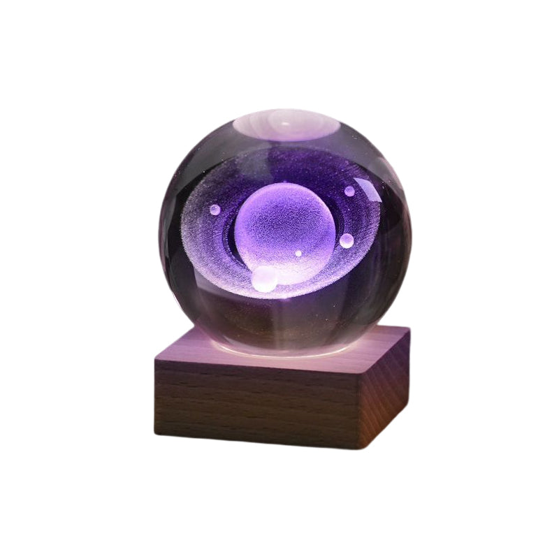 3D Galaktyczna Kula Kryształowa Lampa Nocna Dekoracyjna