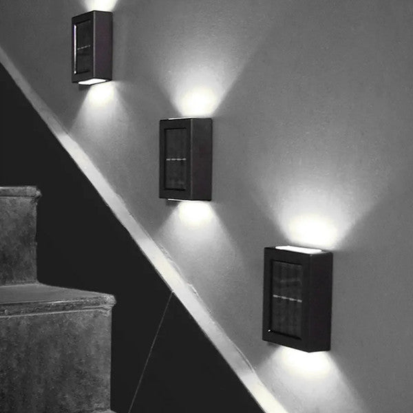 Bezprzewodowe LED Solarne Lampy Ścienne Deluxe | Efektywne i Oszczędne Oświetlenie Zewnętrzne