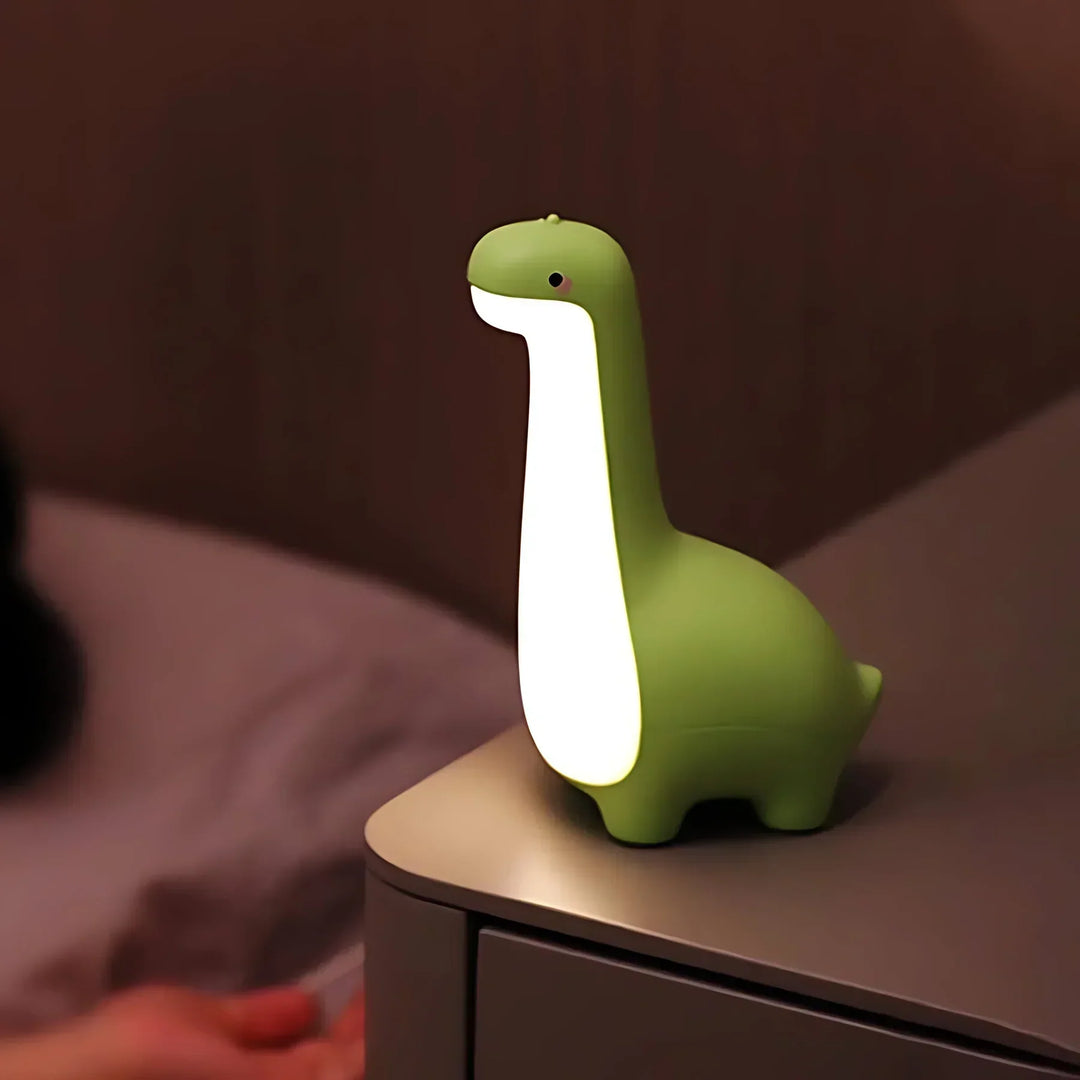 LED Dinozaur Nocna Lampa dla Dzieci – Delikatne Światło na Spokojne Noce