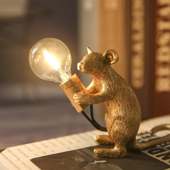 Vintage Mouse LED Lampa Stolikowa